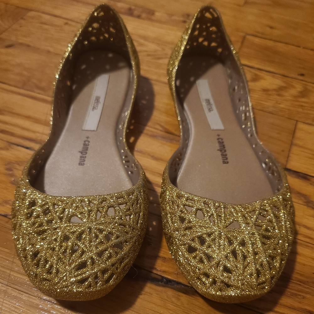 Gold Glitter Women Shoes
